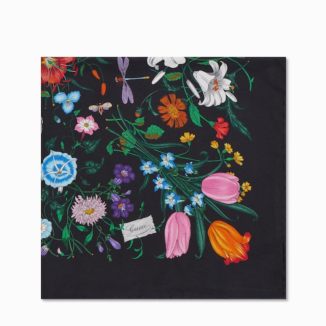 프린트 코튼 실크 포켓 스퀘어