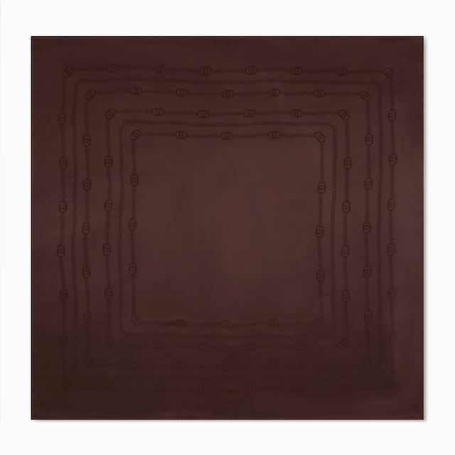 Carré in seta con stampa catena Incrocio GG