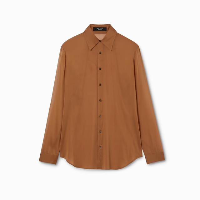 Chemise en mousseline de soie stretch