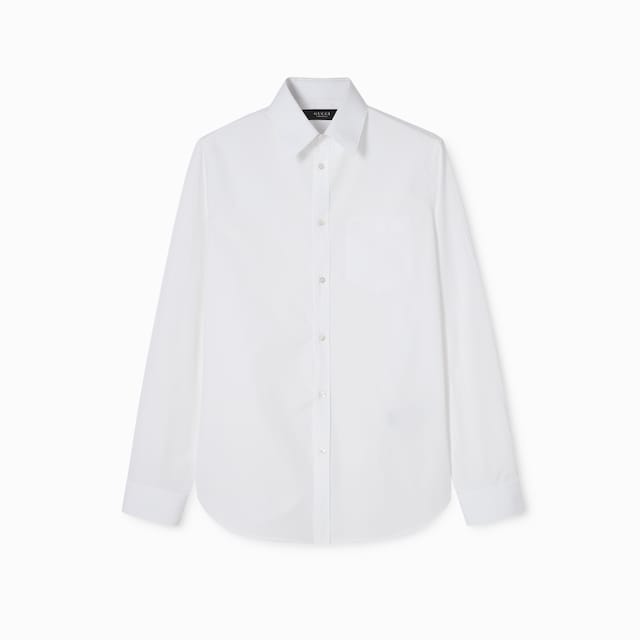 Chemise en popeline de coton avec broderie