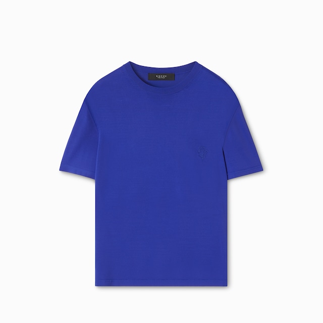 تي شيرت محبوك مع تطريز