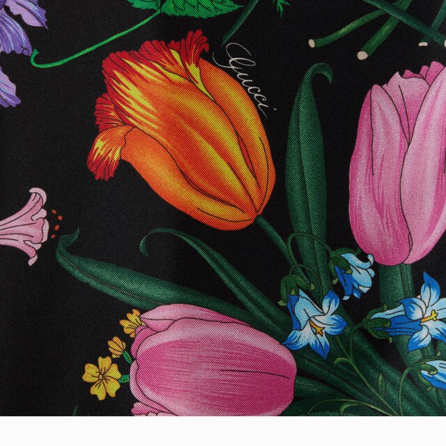 Printed silk twill shirt - image 2
