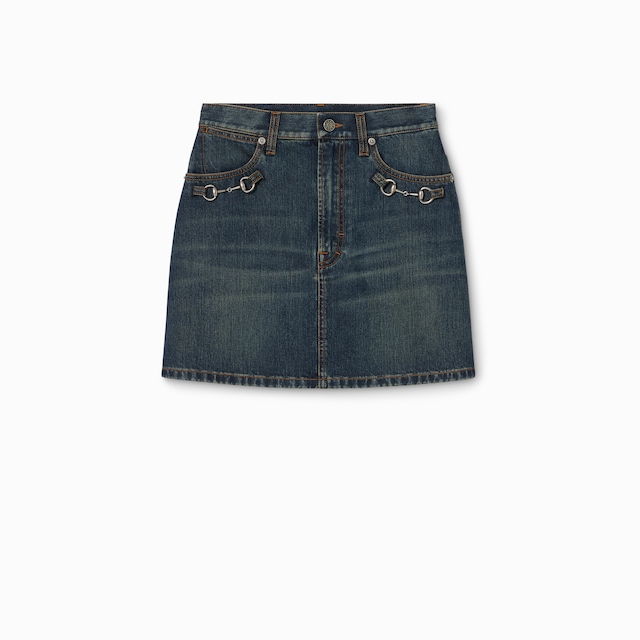 홀스빗 코튼 데님 스커트