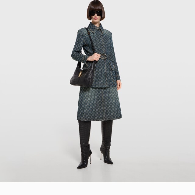 GG cotton denim jacquard jacket - image 2