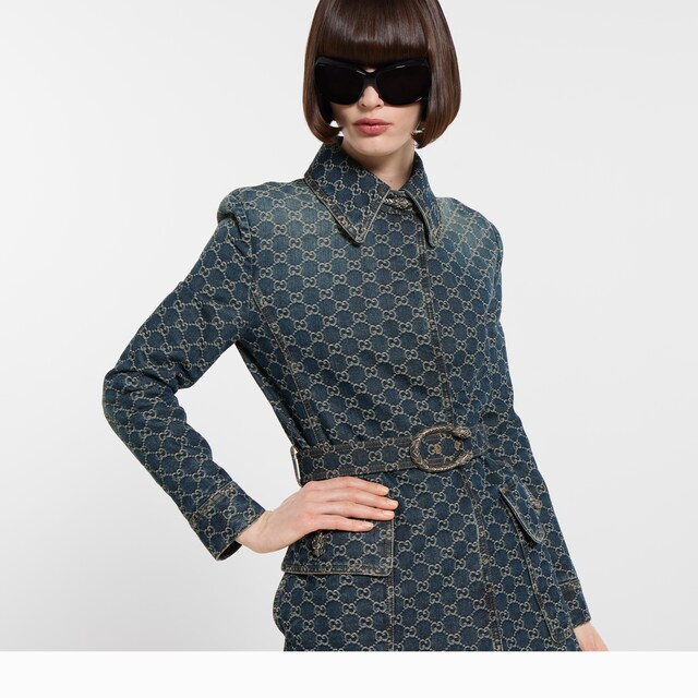 GG cotton denim jacquard jacket - image 3