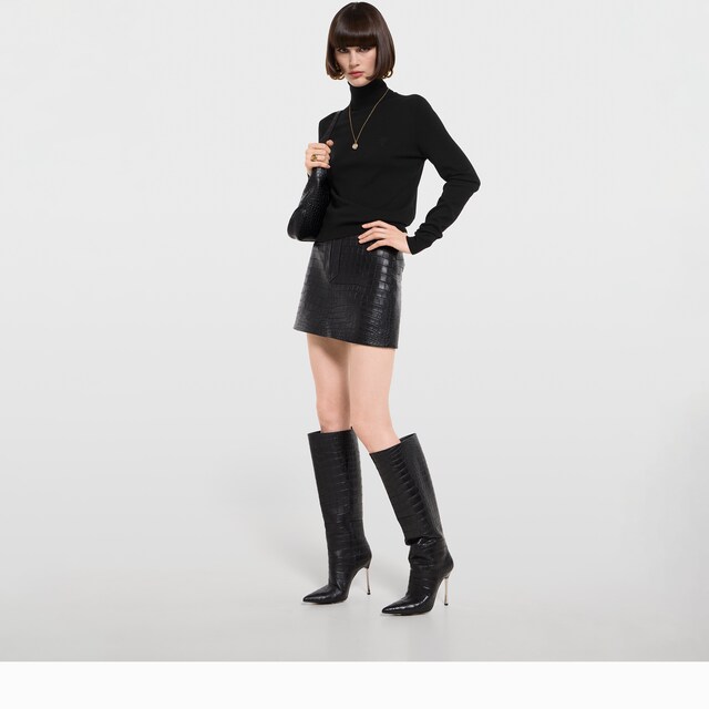 Knit wool turtleneck with embroidery - image 5