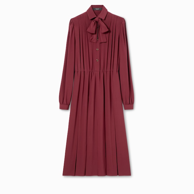 Abito in crêpe de chine e seta