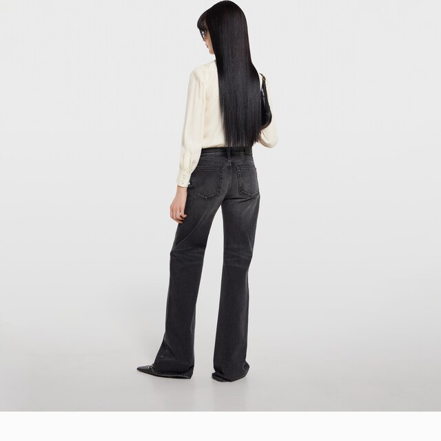 Silk crepe satin Interlocking G shirt - image 3