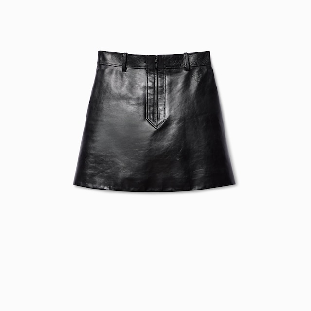 레더 미니 스커트