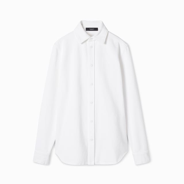 Chemise en denim de coton certifié délavé