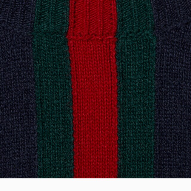 Fine knit wool sweater with Web - image 4