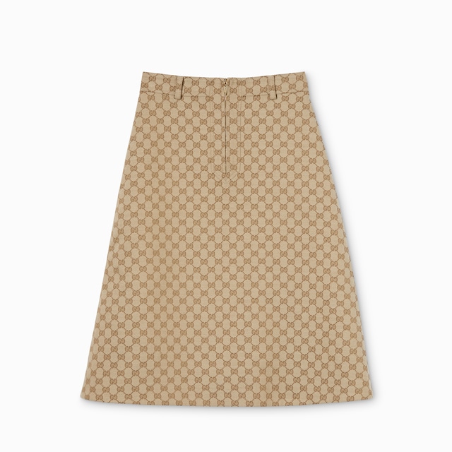 GG 코튼 캔버스 패브릭 스커트