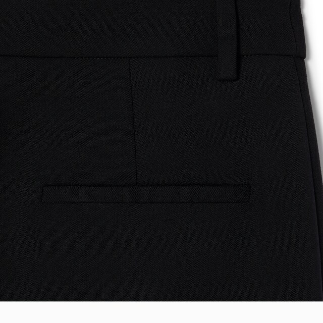 Crepe wool pants with Double G button - image 3
