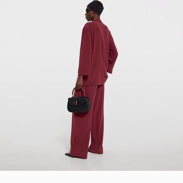 Silk crepe de chine shirt with embroidery - image 4
