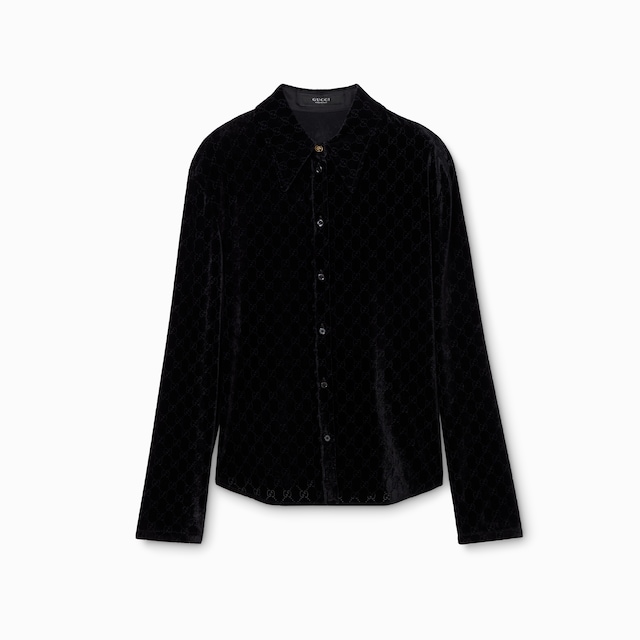 GG 스트레치 데보레 벨벳 셔츠