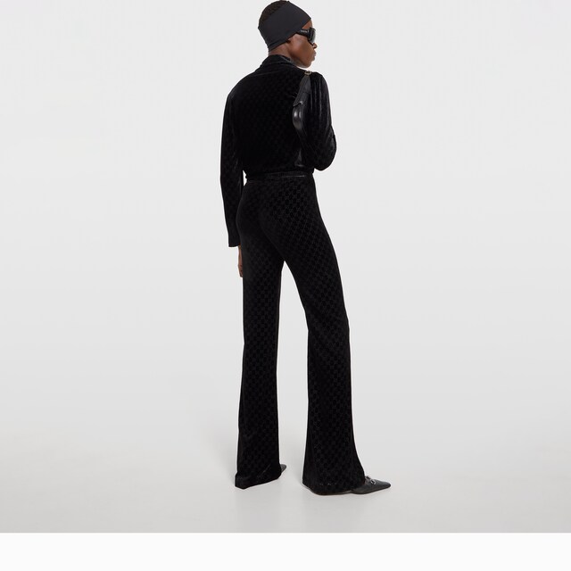 GG stretch devore velvet pants - image 2