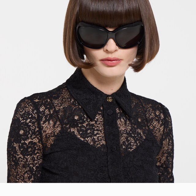 GG flower stretch lace shirt - image 4