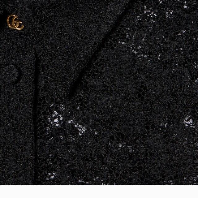GG flower stretch lace shirt