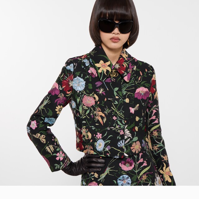 Gucci Flora silk brocade jacket - image 3
