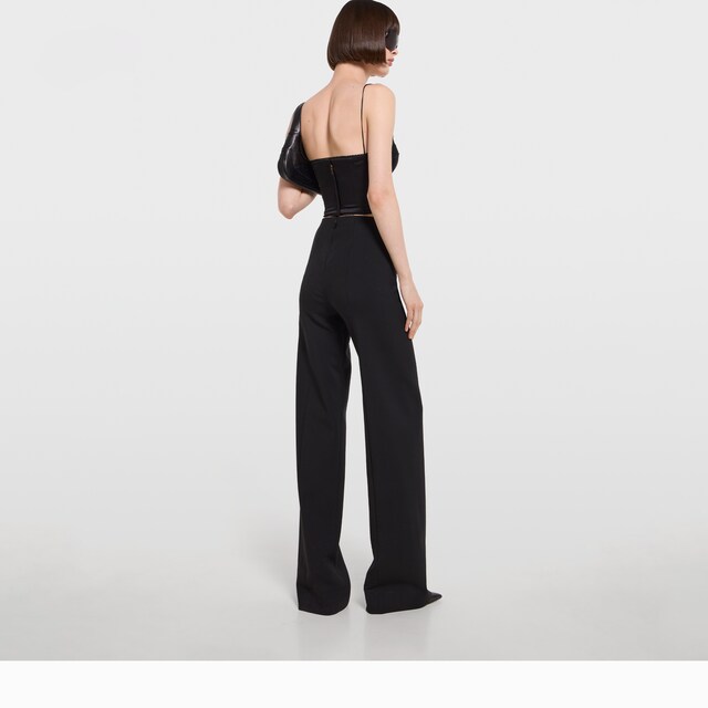 Embroidered silk satin top - image 3