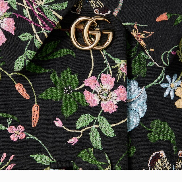 Gucci Flora silk brocade coat