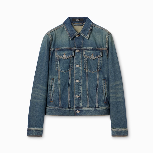 Veste en denim de coton avec Mors