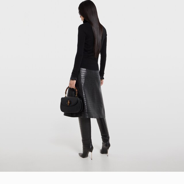 Fine cashmere silk top with embroidery - image 2
