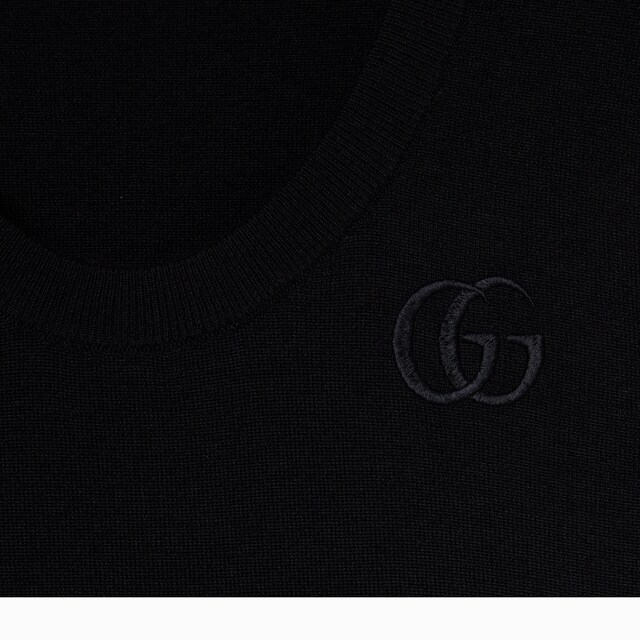 Fine cashmere silk top with embroidery