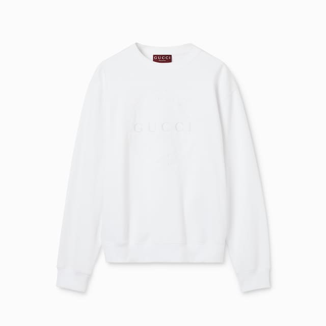 Cotton jersey sweatshirt with embroidery