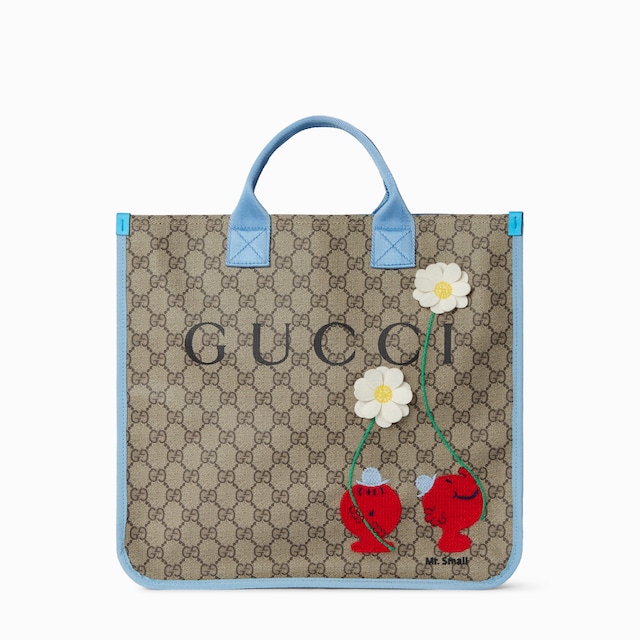 Bolso tote infantil con GG y estampado