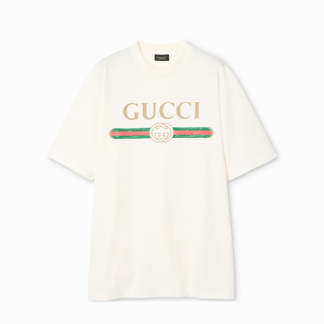 T-shirt en jersey de coton et soie avec imprimé