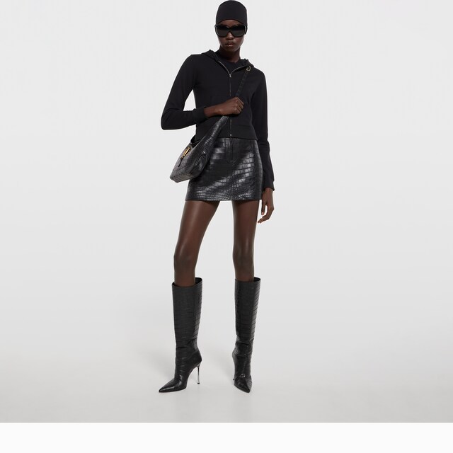Cotton jersey and cashmere zip jacket - image 5