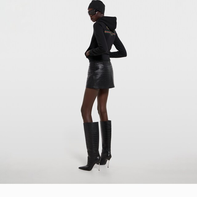 Cotton jersey and cashmere zip jacket - image 3