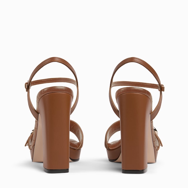 Women's platform sandal with Double G