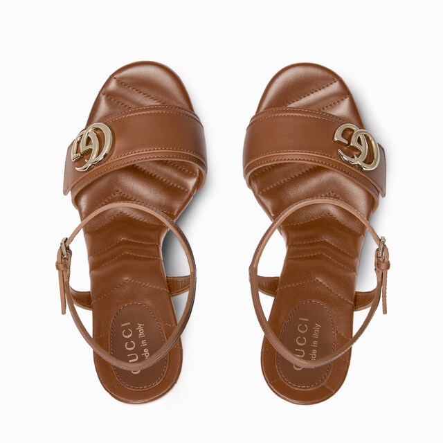 Women's platform sandal with Double G - image 3