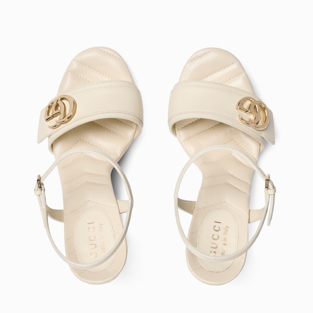 Women's platform sandal with Double G - image 2