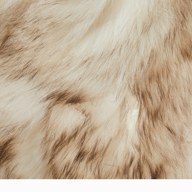 Smooth long shearling coat