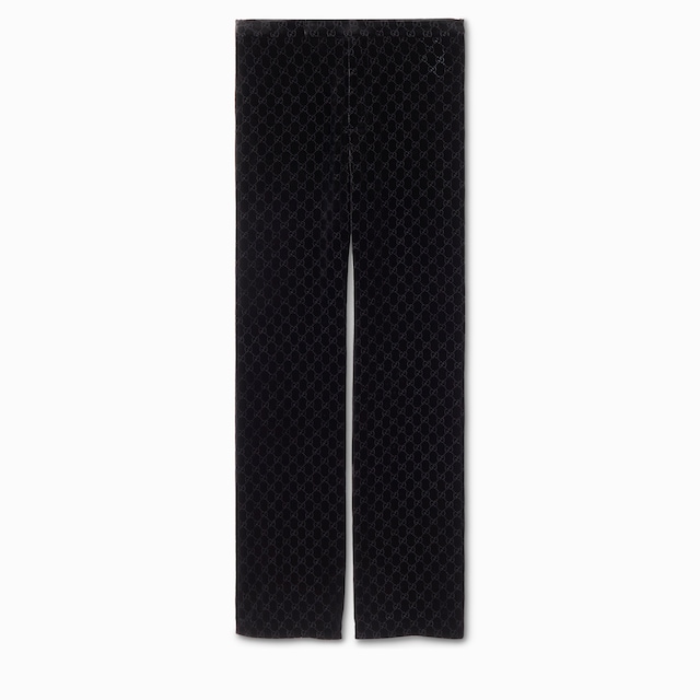 GG stretch velvet devoré pants