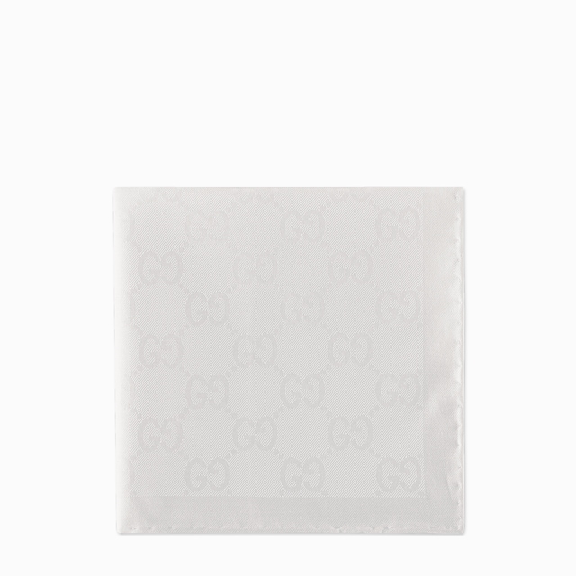 Fazzoletto da taschino in seta di cotone con motivo GG