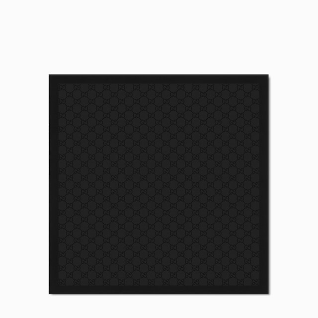 Fazzoletto da taschino in cotone e seta GG