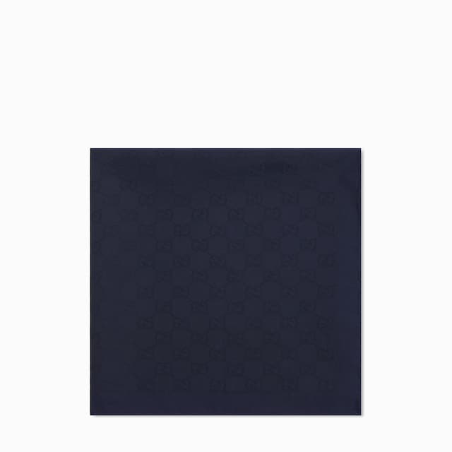 Fazzoletto da taschino in cotone e seta GG