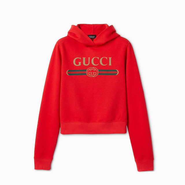 Felpa in jersey di cotone e cashmere con stampa