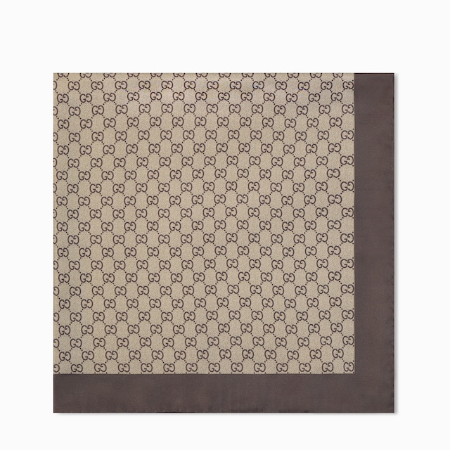 Printed silk twill carré