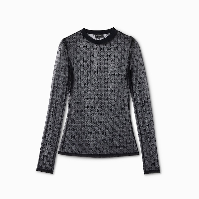 GG stretch lace T-shirt