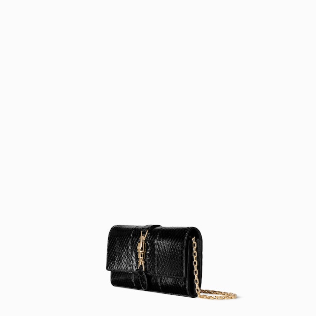 Gucci Jackie anaconda wallet on chain