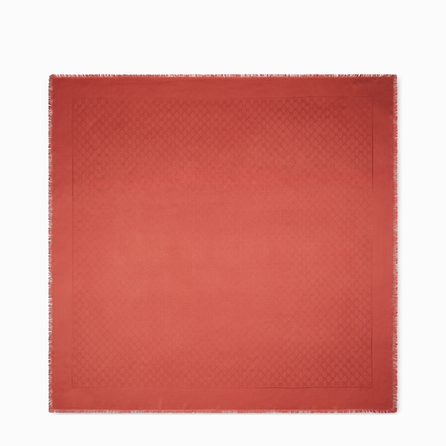 GG silk wool lamé shawl