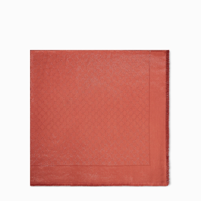 GG silk wool lamé shawl