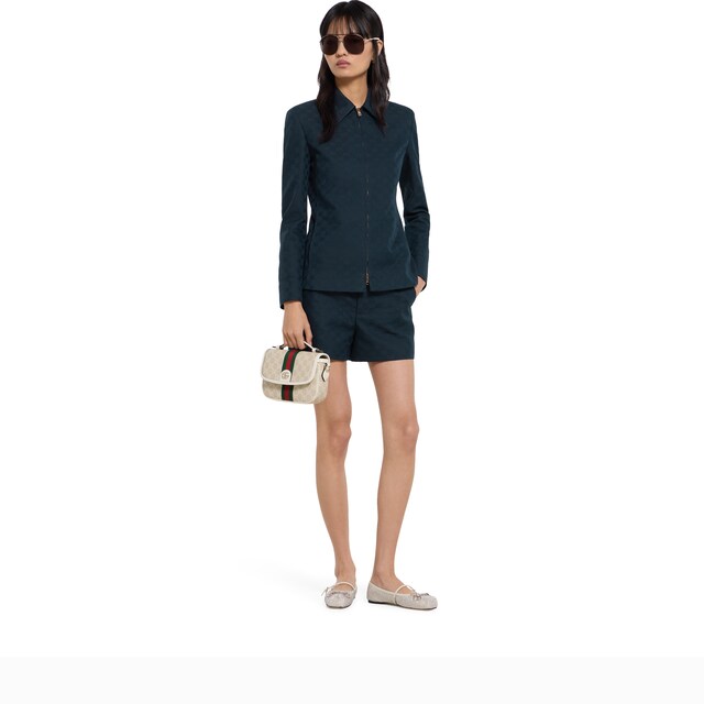 GG cotton gabardine zip jacket - image 4
