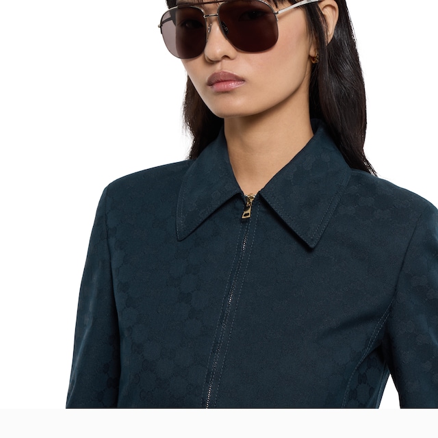GG cotton gabardine zip jacket - image 5