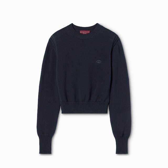 Cotton sweatshirt with embroidery